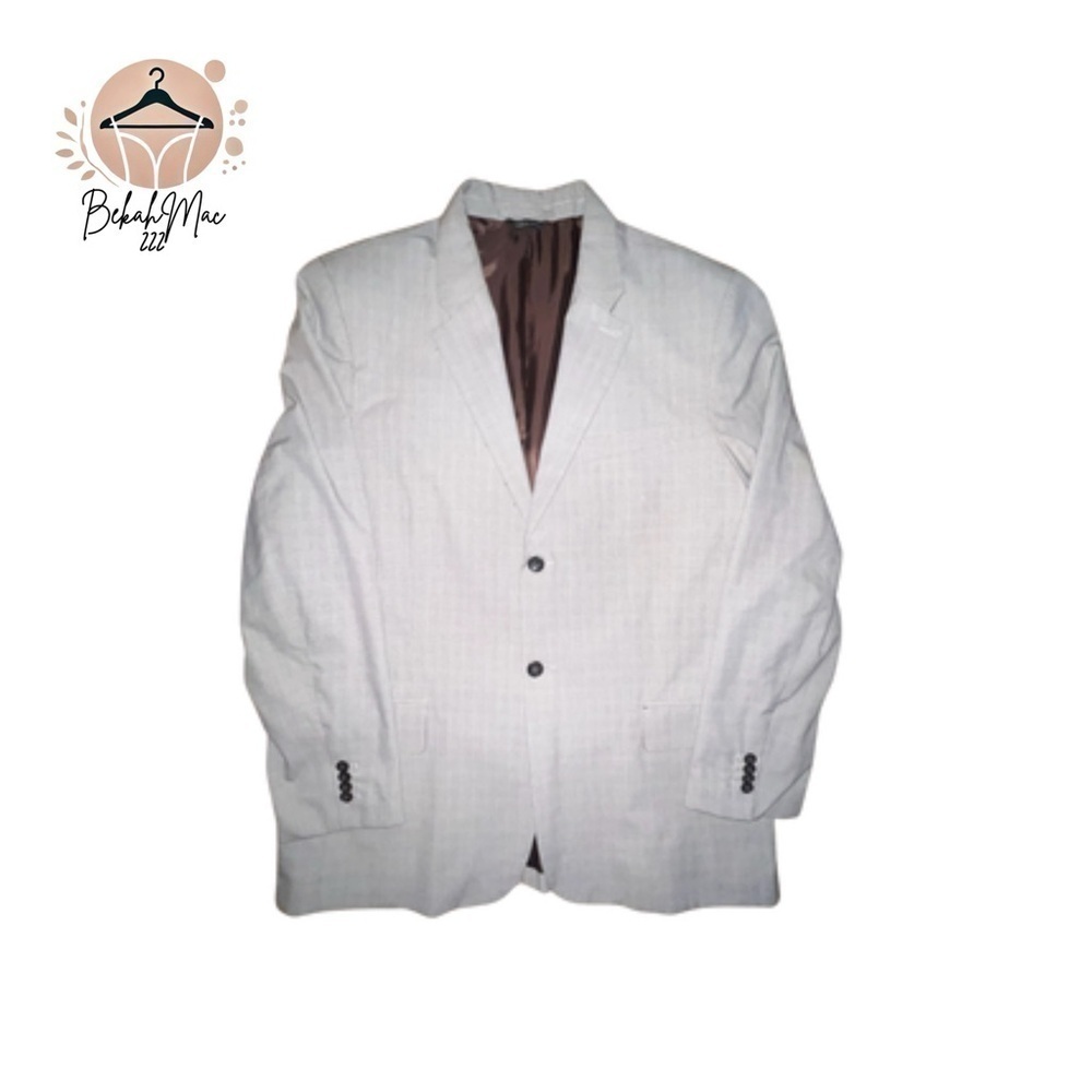 Banana Republic Men’s Plaid Blazer, Size 46R, Gray, Perfect Formal & Casual Wear